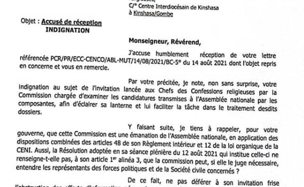Désignation membres CENI : Mboso renvoie Utembi et Bokundoa aux études