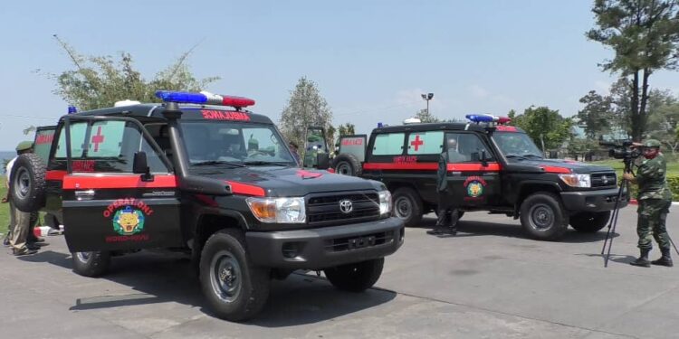 Nord-Kivu : les commandements Sokola 1 et 2 dotés d&rsquo;ambulances médicalisées