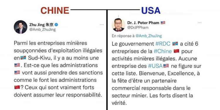 Mines : une guerre ouverte Chine – Etats-Unis d’Amérique sur le sol congolais