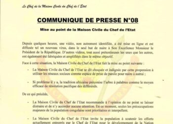 Présidence : la Maison Civile dédouane Félix Tshisekedi en rapport avec une vidéo sur la toile (Document)