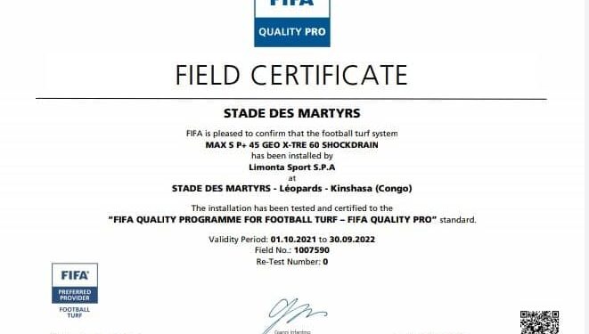 Sport : le stade des martyrs enfin certifié conforme au standard de la FIFA
