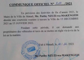 Kongo central : le maire Patthy Nzuzi décrète un mois de courtoisie routière à Matadi