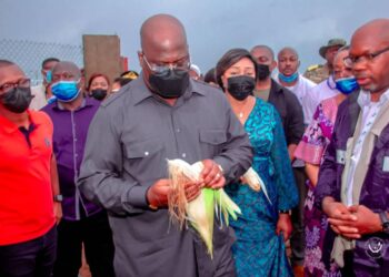 En séjour au Kasaï oriental : Félix Tshisekedi visite le projet agricole de Nkwadi