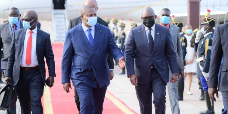 10ème  sommet des Chefs d&rsquo;État et de Gouvernement sur l&rsquo;Accord d&rsquo;Addis-Abeba,  Sama Lukonde accueille Faustin Archange Touadera et  Evariste Ndayishimiye