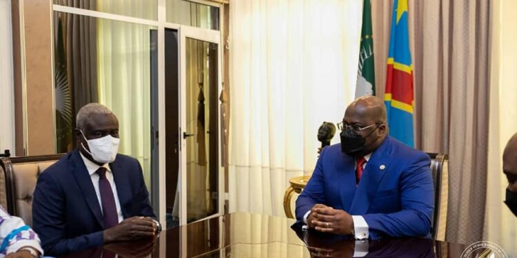 UA-RDC : les remerciements de Moussa Faki à Félix Tshisekedi