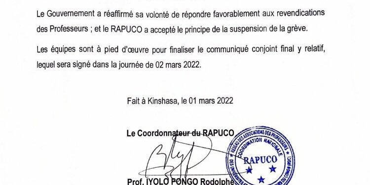 ESU: Les professeurs acceptent enfin de suspendre la grève