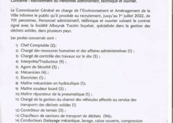 Kinshasa/l’Hôtel de ville recrute : plus de 700 postes à pourvoir (Officiel)