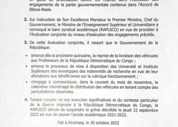 ESU: les professeurs du RAPUICO suspendent la grève (Officiel)