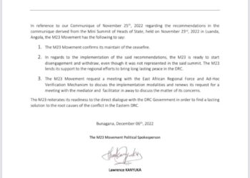 Guerre dans l&rsquo;Est de la RDC: le M23 se désengage