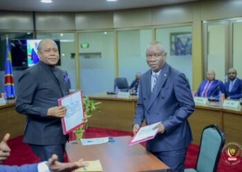 Délivrance cartes d&rsquo;identité nationale :  CENI, ONIP et INS signent devant Sama Lukonde