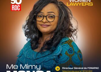 DG DE L&rsquo;ONAPAC, Me MIMY MONGA PLÉBISCITÉE À LA UNE DE  »WOMENS LAWYERS  » DE TOP 50 RDC